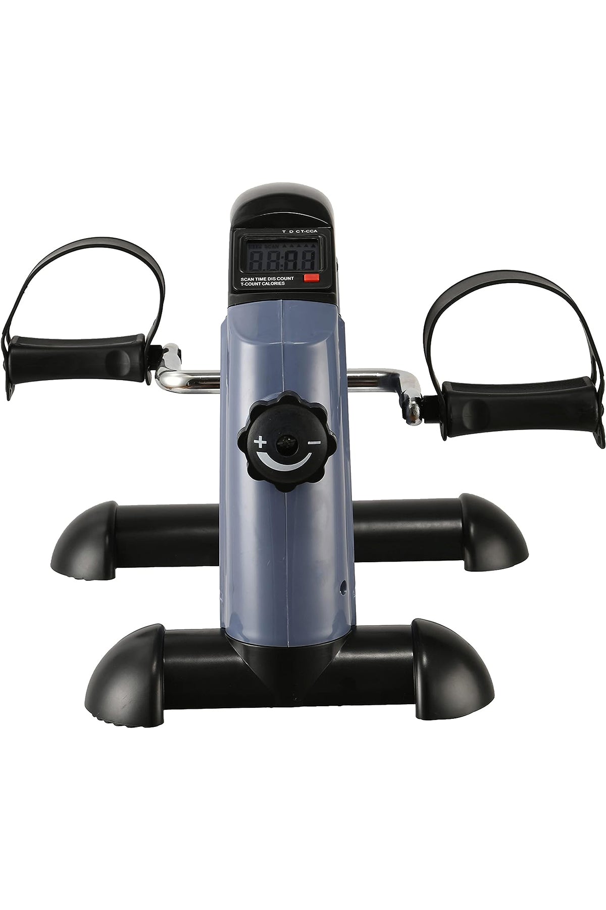 Fjoerdesports Mini-Heimtrainer für Arm & Beintraining mit Griff (Grau/Blau)