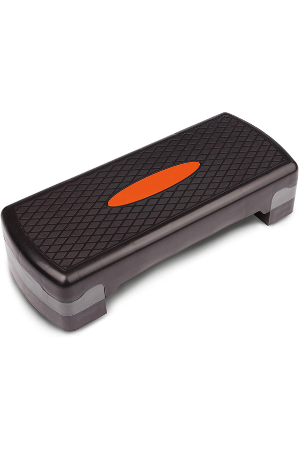 Fjoerdesports Aerobic Steppbrett (Farbe: Schwarz-Orange)